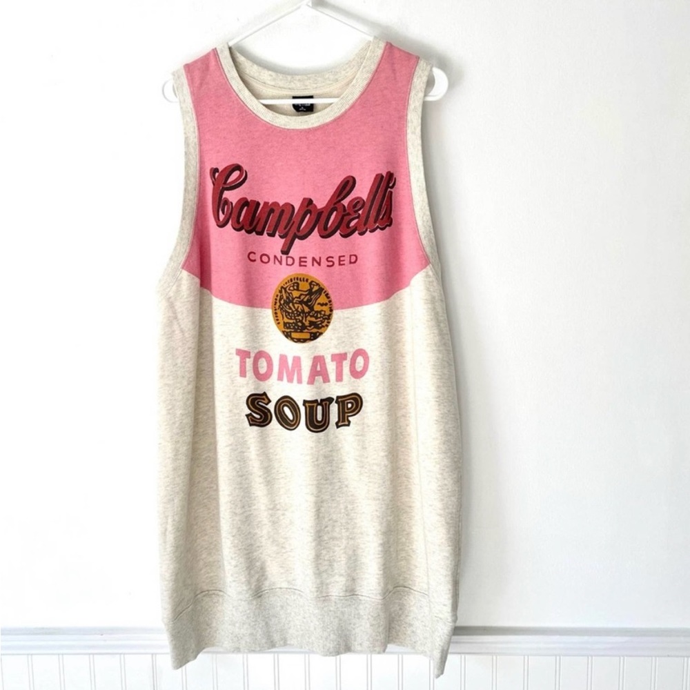 Andy Warhol Campbells Tomato Soup Sleeveless Mini Dress size XL